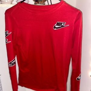 Red Nike Long Sleeve Shirt